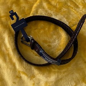 Tommy Hilfiger Braided Leather Belt